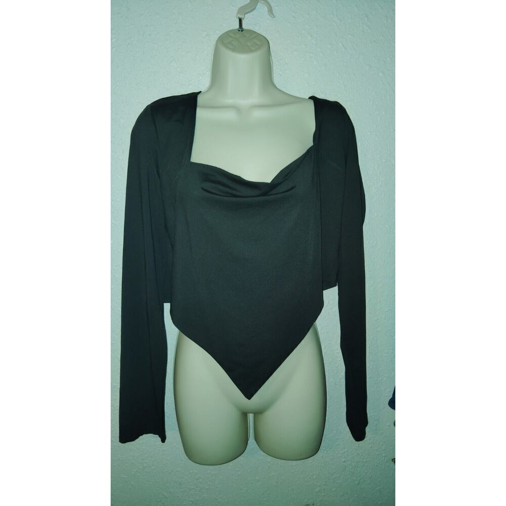 Remidoo long sleeved Crop Top Black XXL New With Tags